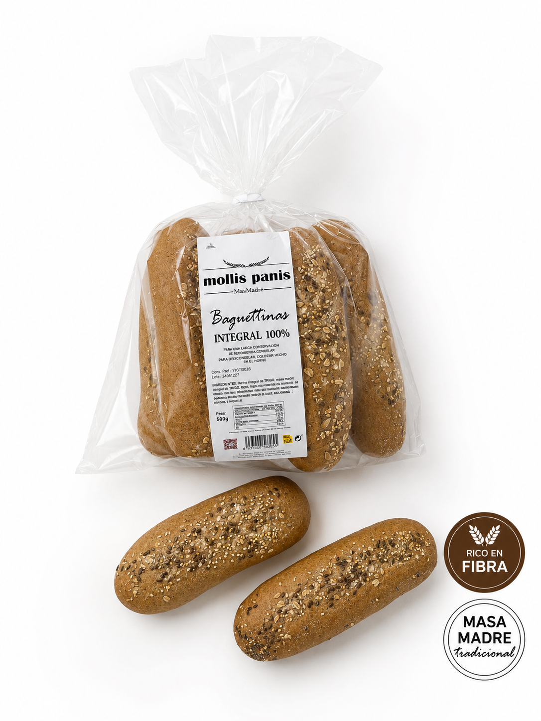 Baguettinas 100% integrales Baguettinas 100% integrales
