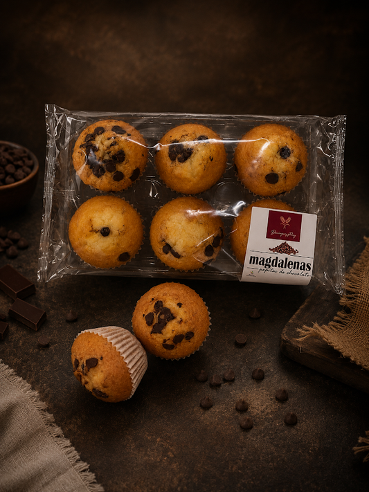 Madalenas com pepitas de chocolate